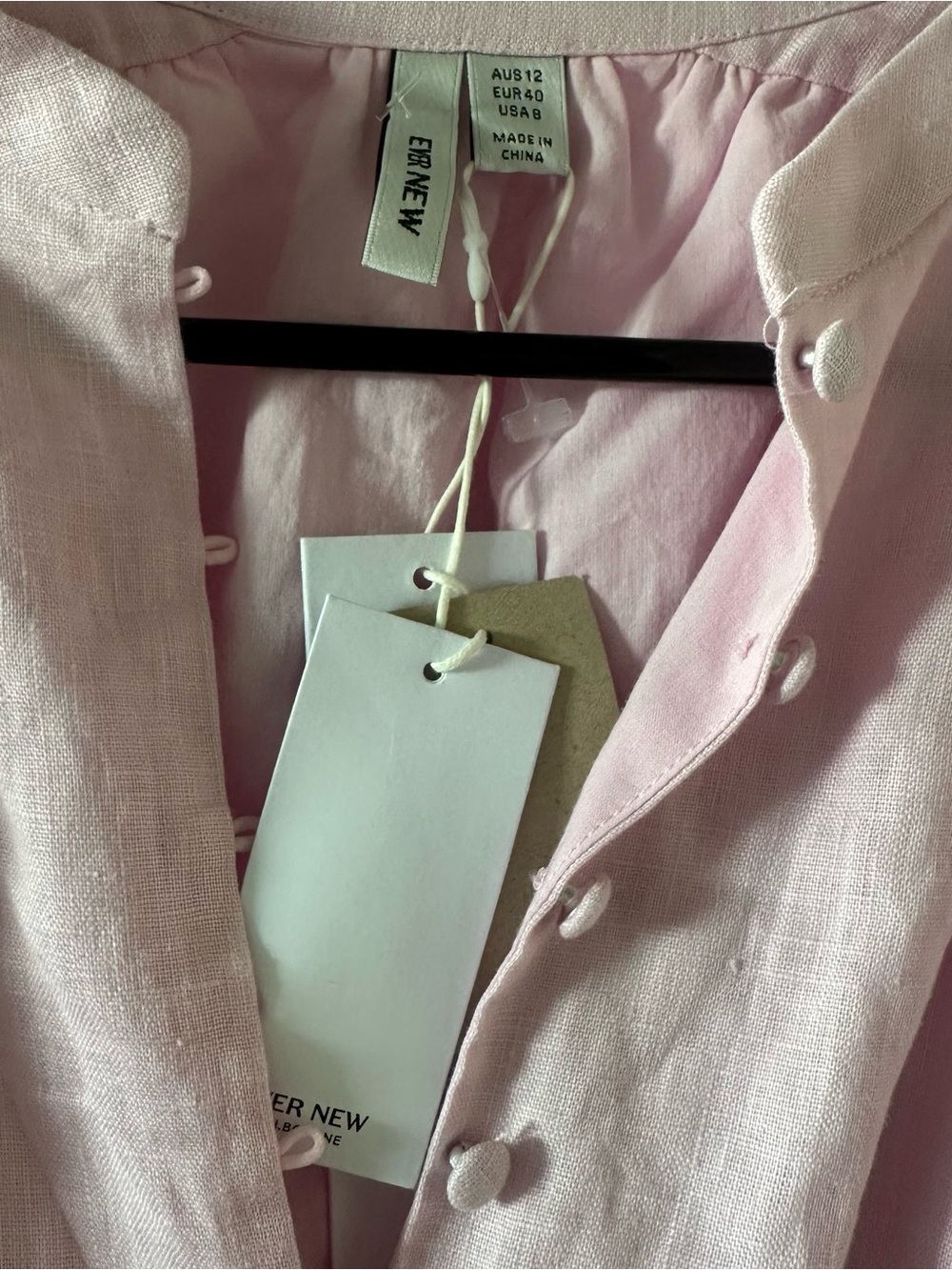 Ever New Pink Tiered Linen-Blend Dress with Waist Tie - Picture 6 of 6